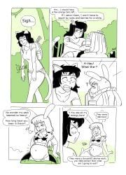 dr-worm, lewdlemage, bunny_girl, catgirl, stuffed_belly