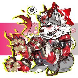 ryouon_ritsu, boooox, angry, ankles_tied, anthro