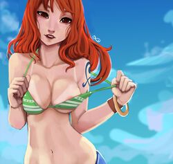 nami_(one_piece), one_piece, bewbz, bra, breasts