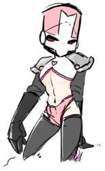 pink_knight, castle_crashers, pinkdeaddove, dark_gloves, dark_thigh_highs