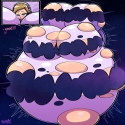 lychiiart, 1girls, about_to_burst, about_to_explode, about_to_pop