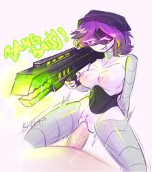 uzi_(murder_drones), murder_drones, hornstarkitty, 1boy, 1girls
