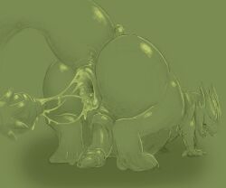 prehistoric_predation, alien, ambiguous_fluids, anthro, anus