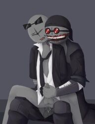 aahw_agent, hank_j._wimbleton, madness_combat, bite_mark, restrained