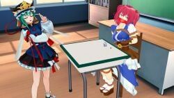 eiki_shiki, komachi_onozuka, touhou, pavro, breast