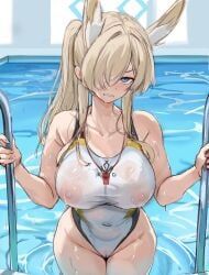 kanna_(blue_archive), kanna_(swimsuit)_(blue_archive), blue_archive, rakeemspoon, 1girl