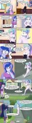 princess_celestia_(mlp), princess_luna_(mlp), principal_celestia, sci-twi, spike_(eg)