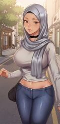 1girl, 1girls, arabian, belly, belly_button