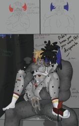 banhammer_(phighting), skateboard_(phighting), phighting, belly_bulge, big_penis