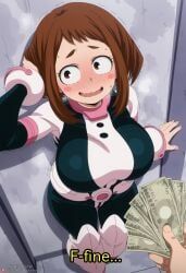 ochako_uraraka, boku_no_hero_academia, my_hero_academia, sawahebi, 1girls