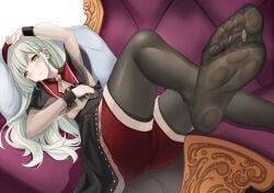 wakaba_mutsumi, bang_dream!, reiku09, 1girls, couch