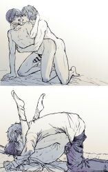 aoyagi_touya, shinonome_akito, project_sekai, 2boys, anal_penetration
