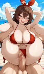 aether_(genshin_impact), amber, amber_(genshin_impact), mondstadt_girls, traveler_(genshin_impact)