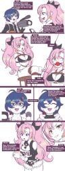 belle_(zenless_zone_zero), nicole_demara, zenless_zone_zero, boundlightning, ahoge