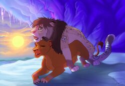 jazzlioness, aeris_(ben_whiteclaw), ambiguous_penetration, blue_eyes, cave