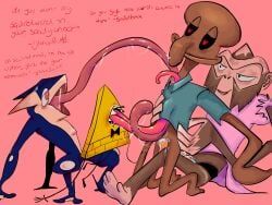 bill_cipher, generation_6_pokemon, greninja, miss_simian, original_character