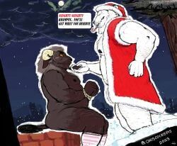 krampus, santa_claus, christmas, holidays, anthro