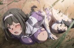 line_arshe, dungeon_ni_deai_wo_motomeru_no_wa_machigatteiru_darou_ka, mushiro_(nijie728995), 1girls, black_hair