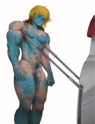 arpegius_(interstella_5555), interstella_5555, tiimylouyin, blonde_hair, nude_male