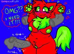 orb_(kittydogcrystal), zeropointfluff, anthro, big_clitoris, blush