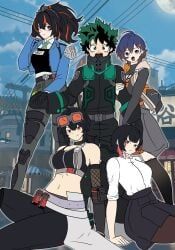belle_(zenless_zone_zero), deku, ellen_joe, ellen_joe_(on_campus), ellen_joe_(shark)