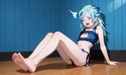 grusha_(pokemon), pokemon, 1boy, bawling, blue_nails