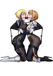 claire_(konosuba), kono_subarashii_sekai_ni_shukufuku_wo!, sketchlanza, 2girls, anal_hook