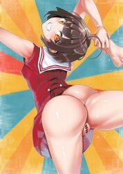 tsurumaki_mizuka, grow_up_show:_himawari_no_circus-dan, ankoku_emu_shougun, 1girl, ahoge