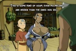 aang, katara, avatar_the_last_airbender, 1girls, 2boys