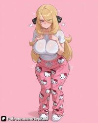cynthia_(pokemon), hello_kitty, hello_kitty_(series), pokemon, evekiss
