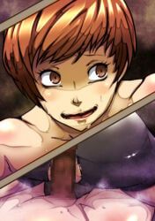 satonaka_chie, persona, persona_4, oppaotintin, brown_hair