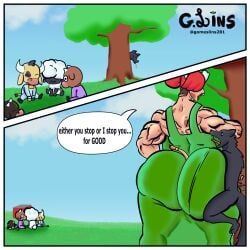 g.lins, against_wall, ass_against_wall, ass_attack, bbw