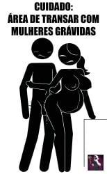 pernalongapirata, 1boy, 1girls, arm_grab, big_belly