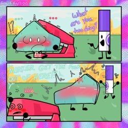 foldy_(bfdi), marker_(bfdi), stapy_(bfdi), battle_for_dream_island, bfdi