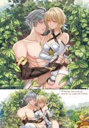 alhaitham_(genshin_impact), lumine_(genshin_impact), genshin_impact, hoyoverse, 1boy