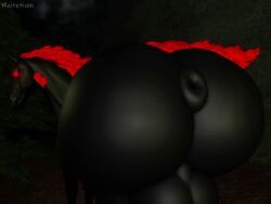 muitetul, 1boy, ass, balls, big_ass
