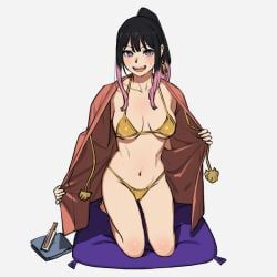 akane_osaki, akane-banashi, onsen_tamago_(hs_egg), bikini, black_hair