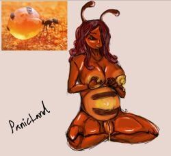 honeypot_ant, animal_humanoid, ant, antennae_(anatomy), areola