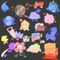 beach_ball_(bfdie), blocky_(bfdi), cake_(bfdi), clock_(bfdi), flower_(bfdi)