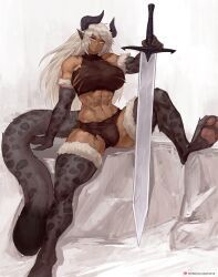 astraea_(lunar_leopard), tezy8art, abs, animal_ears, bulge