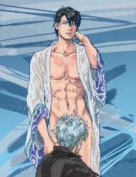 gintoki_sakata, hijikata_toshiro, gintama, ken_dog, 2boys