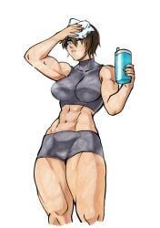 saotome_yae, saotome_senshu,_hitakakusu, gutsbro14, abs, after_workout