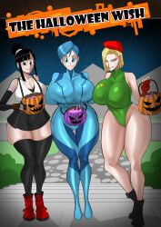 android_18, bulma, bulma_(dragon_ball), cammy_white_(cosplay), chichi