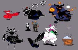 eram, gaster, ralsei, roaring_knight, shadow_mantle