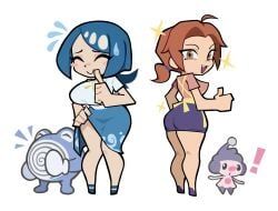 delia_ketchum_(pokemon), lana's_mother_(pokemon), mime_jr., poliwhirl, pokemon