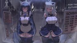 lappland_(arknights), texas_(arknights), arknights, kajoki, 2girls