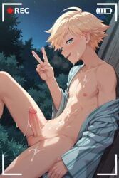 hunter_springfield, camp_buddy, conndy_ai, 1boy, abs