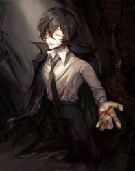 bungo_stray_dogs, bungou_stray_dogs, 1boy, 1other, axe