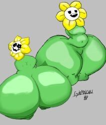 flowey, flowey_the_femboy, flowey_the_flower, flowey_with_a_body, flowey_with_nothing_else_but_a_massive_ass