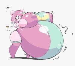 poyoroid, pepoyo, o-bisu, belly_expansion, breast_expansion